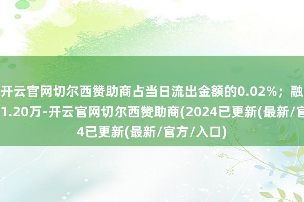 开云官网切尔西赞助商占当日流出金额的0.02%；融券余额131.20万-开云官网切尔西赞助商(2024已更新(最新/官方/入口)