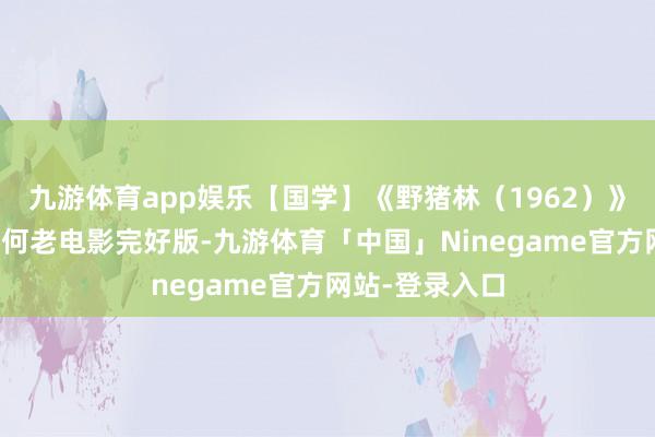 九游体育app娱乐【国学】《野猪林（1962）》林冲被莫可奈何老电影完好版-九游体育「中国」Ninegame官方网站-登录入口